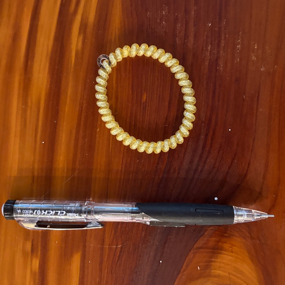 Teleties Medium Size Gold Sparkle Hair Tie!